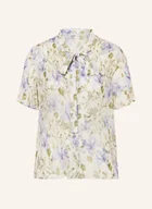 Bluzki damskie - Mrs & Hugs Bluzka Z Wiązaniem Pod Szyją lila - miniaturka - grafika 1