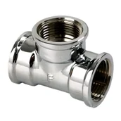 Łączniki, trójniki, kształtki - Trójnik mosiężny 3/8" chrom - miniaturka - grafika 1