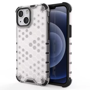 Honeycomb etui pancerny pokrowiec z żelową ramką iPhone 13 mini przezroczysty - Etui i futerały do telefonów - miniaturka - grafika 1