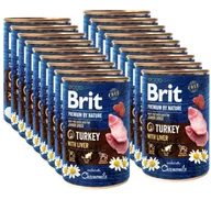 Mokra karma dla psów - Brit Premium by Nature Turkey With Liver 18x400g - miniaturka - grafika 1