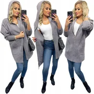 Płaszcze damskie - ALPAKI SUWAK PŁASZCZ WEŁNA KOLORY oversize DŁUGI - miniaturka - grafika 1