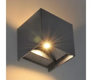 Brilagi - LED Kinkiet zewnętrzny CUBE LED/6W/230V antracyt IP54 - Lampy ogrodowe - miniaturka - grafika 1