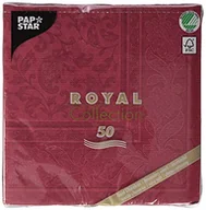 Obrusy i serwetki - Papstar 11668 50 serwetek "Royal Collection" 1/4 składane 40 x 40 cm, ornamenty, bordowy 11668 - miniaturka - grafika 1
