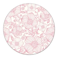 Deski do krojenia - Deska szklana na pizzę Kwiaty czerwony kontur fi40, Coloray - miniaturka - grafika 1