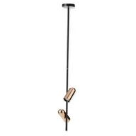 Lampy sufitowe - Regulowana lampa wisząca VIVI AZ5727 Azzardo metalowa podwójna czarny złoty - miniaturka - grafika 1