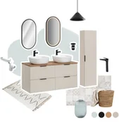 Meble łazienkowe - Zestaw meblowy 80cm z blatem i umywalką nablatową Smile - miniaturka - grafika 1