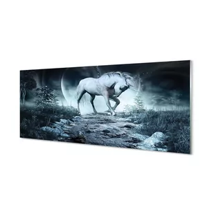 Szklany panel + klej Las jednorożec księżyc 125x50 cm - Dekoracje domu - miniaturka - grafika 1