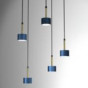 Lampy sufitowe - Milagro Lampa wisząca ARENA BLUE/GOLD 5xGX53 MLP7775 - miniaturka - grafika 1