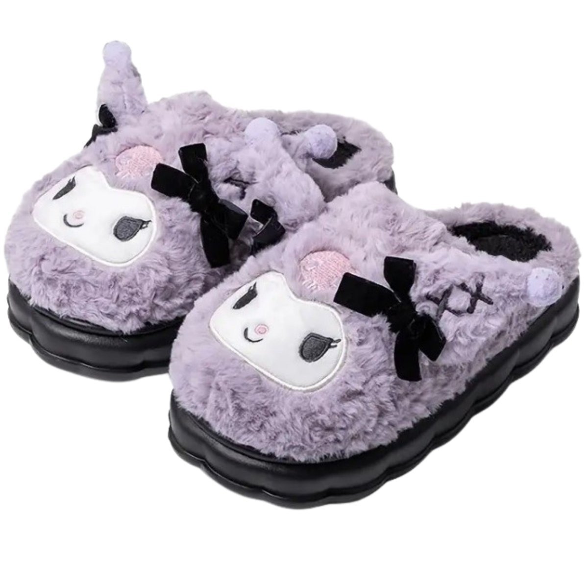 Kapcie Pluszowe Miękkie Ciepłe Kuromi Królik Domowe Papcie Pantofle 36-37