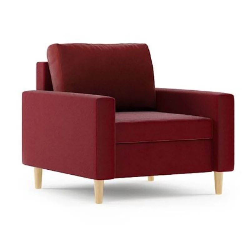 Nowoczesny fotel do salonu, Bellis, 76x93x70 cm, bordowy