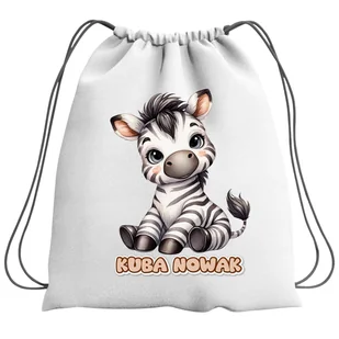 Plecak Worek Zebra Zebry Szkolny Na Buty WF Obuwie Z Napisem Dla Dziecka - Plecaki szkolne i tornistry Plecak Worek Zebra Zebry Szkolny Na Buty WF Obuwie Z Napisem Dla Dziecka - Plecaki szkolne i tornistry - miniaturka - grafika 1