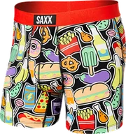 Majtki męskie - Bokserki męskie szybkoschnące SAXX VIBE Boxer Brief Fast Food - czerwony - miniaturka - grafika 1