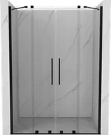 Ścianki i drzwi prysznicowe - Mexen Velar Duo drzwi prysznicowe rozsuwane 160 cm, transparent, czarne - 871-160-000-02-70 - miniaturka - grafika 1