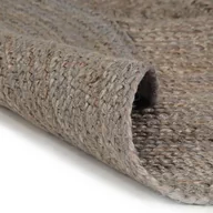 Dywany - vidaXL Ręcznie robiony dywan z juty, okrągły, 240 cm, szary - miniaturka - grafika 1