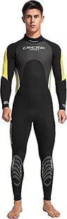 Cressi Men's Morea Man Wetsuit Mokry skafander męski All in One Premium z neoprenu o grubości 3mm o wysokiej rozciągliwości ,Czarny/Żółty ,L ,XLU476304 - Pianki do pływania - miniaturka - grafika 1