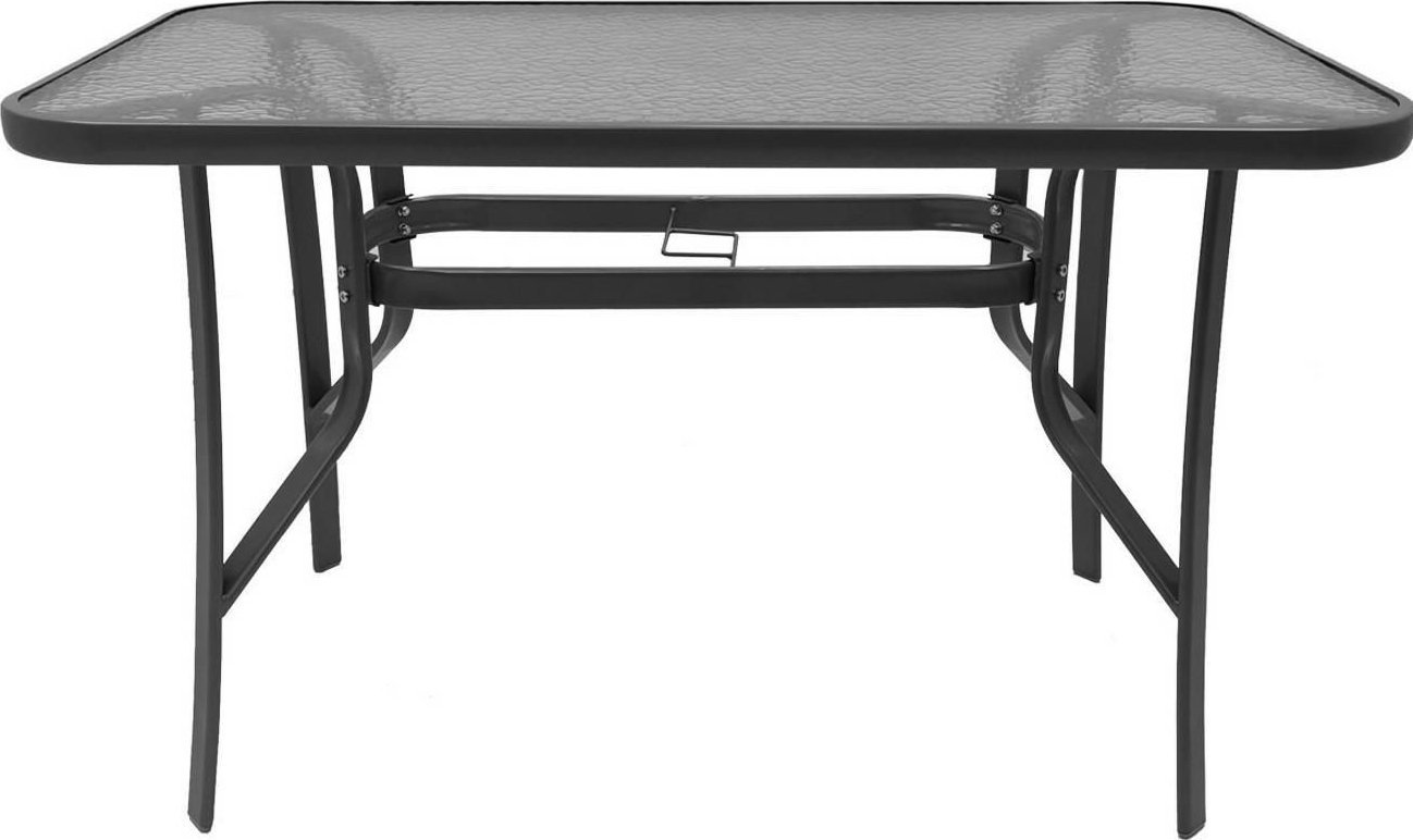 kontrast Stół szklany taras ogród MAJORKA DUO 150x80x70 czarny