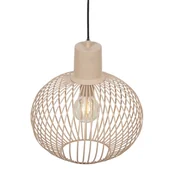 Lampy sufitowe - Kuchenna lampa wisząca GILA 365790166 Trio zwis druciak beżowa - miniaturka - grafika 1