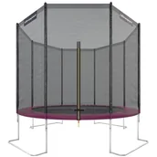 Trampoliny - Ultrasport Jumper trampolina ogrodowa, zestaw kompletny zawierający matę do skakania, siatkę bezpieczeństwa, wyściełane słupki do siatki i osłonę krawędzi, różowy, 305 cm 331300000231_Pink_305 cm - miniaturka - grafika 1