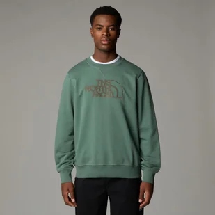 felpa uomo the north face nf0a8c1caqi1 - m drew peak light crew duck green - Bluzy męskie - miniaturka - grafika 1