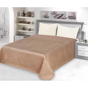 Narzuta 220 x 240 Pikowana 7082 Velvet Brąz - Narzuty - miniaturka - grafika 2