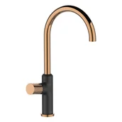 Baterie kuchenne - Bateria zlewozmywakowa INVENA MOONLIGHT czarny/rose gold - miniaturka - grafika 1