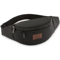 Nerki - Czarna nerka damska męska saszetka duża na pasku biodrówka sportowa ZAGATTO ZG890 - miniaturka - grafika 1