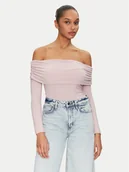 Bluzki damskie - ONLY Bluzka Glamour 15339759 Różowy Slim Fit - miniaturka - grafika 1