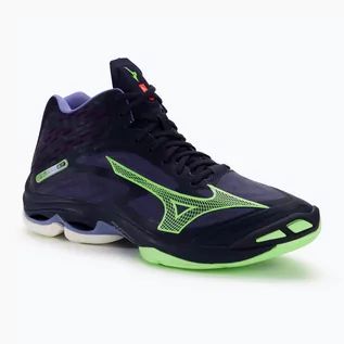 Buty sportowe męskie - Buty do siatkówki męskie Mizuno Wave Lightning Z7 Mid evening blue/tech green/lolite - grafika 1