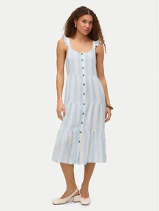 Vero Moda Sukienka letnia Linn 10322614 Błękitny Regular Fit - Sukienki - miniaturka - grafika 1