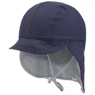 Czapki dla dzieci - Czapka z Ochroną Szyi Tigo Kids by maximo, niebieski nakrapiany, 53 cm - miniaturka - grafika 1