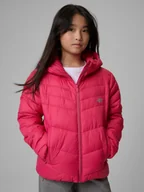 Kurtki i płaszcze dla dziewczynek - 4F Kurtka z wypełnieniem syntetycznym dziewczęca - różowa 164 (13-14 lat) - miniaturka - grafika 1