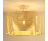 Lampy sufitowe - Duolla - Żyrandol natynkowy ROLLER RATTAN 1xE27/15W/230V śr. 45 cm beżowy - miniaturka - grafika 1