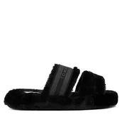 Kapcie damskie - Kapcie Tommy Hilfiger Hilfiger Fur Slipper FW0FW08854 Czarny - miniaturka - grafika 1