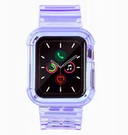 Akcesoria do smartwatchy - Silikonowa opaska pasek bransoleta bransoletka etui Strap Light Set do zegarka Apple Watch 42 mm - fioletowy - miniaturka - grafika 1