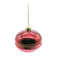 Bombki - Bombka szklana czerwona 8 cm - miniaturka - grafika 1