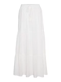 Spódnice - VERO MODA Damska spódnica Vmmilan Hw Long Skirt WVN, Snow White, S - grafika 1