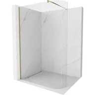 Ścianki i drzwi prysznicowe - Mexen Kioto ścianka prysznicowa zaokrąglona 100 x 200 cm, transparent 8 mm, złota - miniaturka - grafika 1