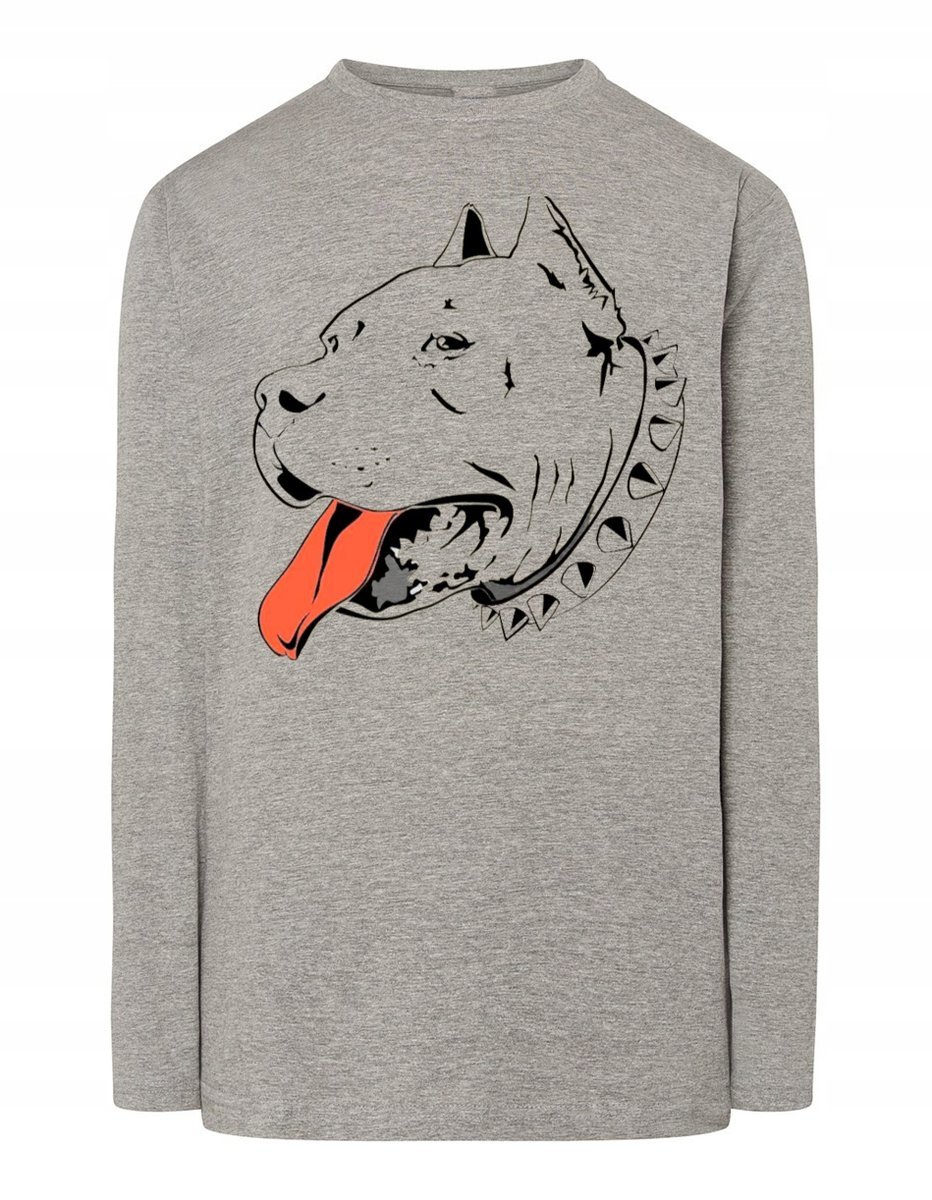 Longsleeve męski nadruk pies AMSTAF r.3XL