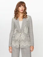 Marynarki i żakiety damskie - TWINSET Marynarka 232TP2635 Szary Regular Fit - miniaturka - grafika 1