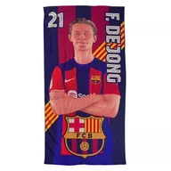 Koce i narzuty dla dzieci - FC Barcelona: Plakat De Jong - 100 x 180 cm - miniaturka - grafika 1