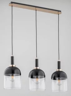 Alfa Vento Black lampa wisząca 3xE27 czarna/złota 62188 - Lampy sufitowe - miniaturka - grafika 1