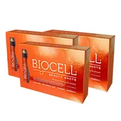 Włosy, skóra, paznokcie - 3 x Biocell Beauty Shots - naturalny kolagen* do picia - 3 x 14 fiolek x 25 ml - miniaturka - grafika 1