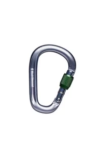 Black Diamond Pearlock Screwgate Carabiner, gray 2021 Karabinki zakręcane BD3811341003ALL1 - Sprzęt wspinaczkowy - miniaturka - grafika 1