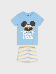Dresy i komplety dla chłopców - Sinsay - Komplet: koszulka i szorty Myszka Miki - niebieski - grafika 1