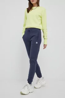 Spodnie damskie - Adidas Originals Originals spodnie dresowe damskie kolor fioletowy gładkie - grafika 1