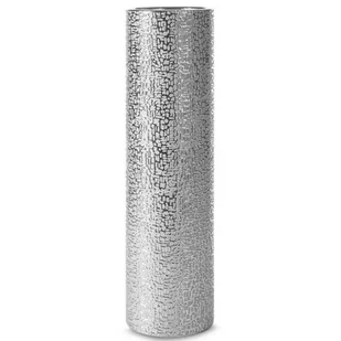 Wazon EUROFIRANY Riso 11 x 40 cm Srebrny - Wazony i flakony - miniaturka - grafika 1