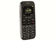 Latarki - Doro Primo 218 by GSM telefon komórkowy z dużym kolorowym wyświetlaczem, przycisk alarmowy, latarka, lokalizacja, w zestawie stacja ładująca, grafitowy, 360034 - miniaturka - grafika 1