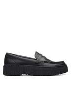 Mokasyny damskie - Clarks Skórzane mokasyny "Torhill Penny" w kolorze czarnym - miniaturka - grafika 1
