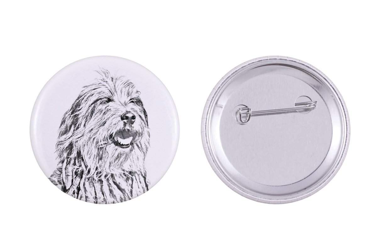 Bergamasco, Owczarek z Bergamo - przypinka z twoim psem, dodaj własne foto, marka Art-Dog