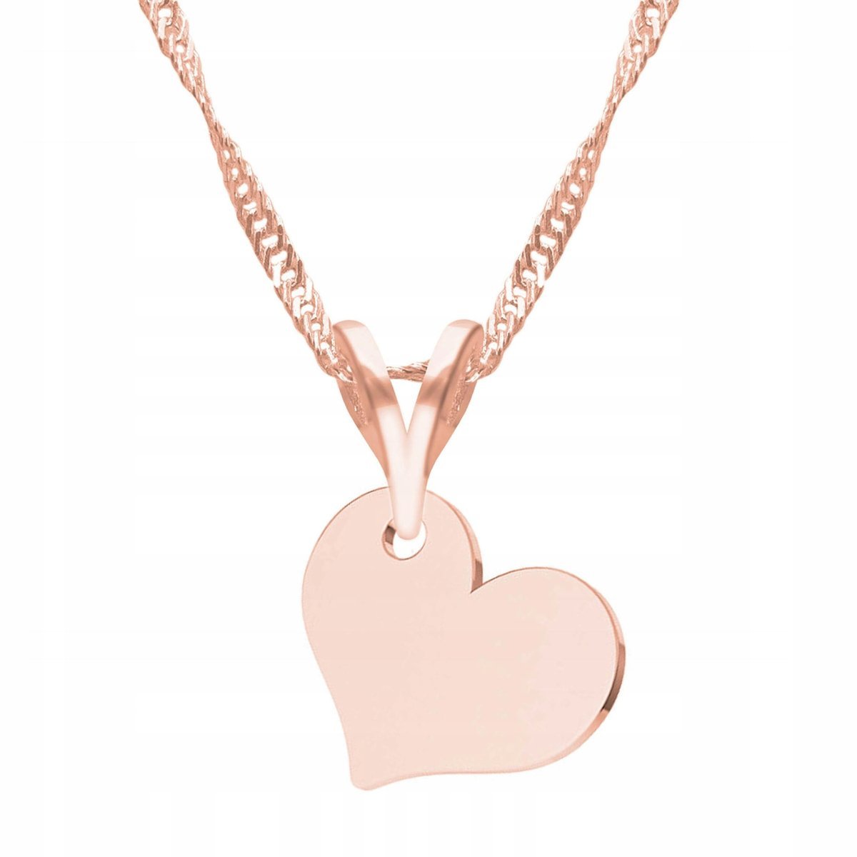 Naszyjnik Pozłacany Serce Serduszko Miłość Heart Love Miłość SREBRO 925